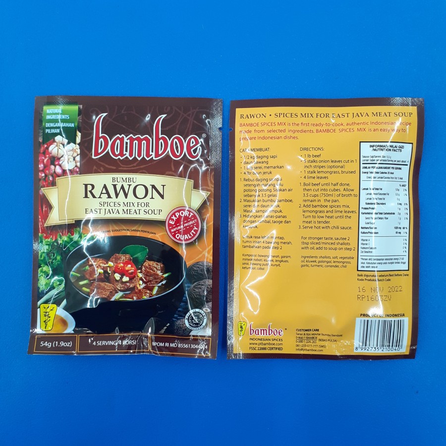 

Bumbu Rawon BAMBOE