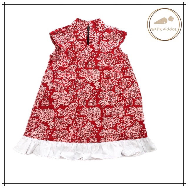 DRESS BATIK CAP ANAK  PEREMPUAN CHEONGSAM BAJU PESTA