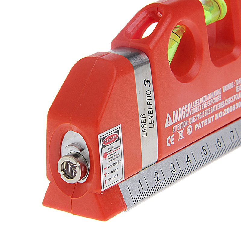 Zzz LV03 Level Horizontal Vertical Line Measuring Tape Tester/Penggaris Merah