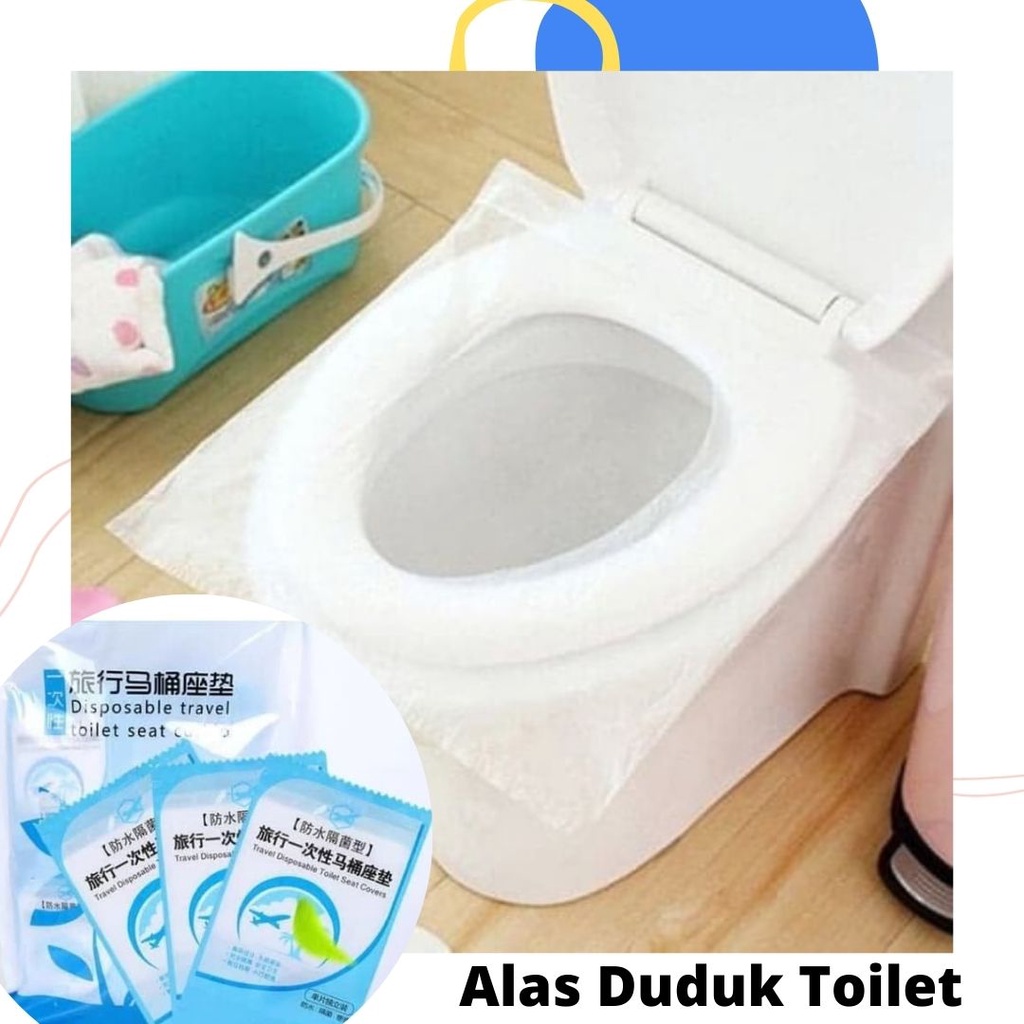 ALAS DUDUK TOILET TRAVEL TOILET SET COVER DISPOSABLE TOILET SET PLASTIK TOILET DUDUK ALAS KLOSET DUD