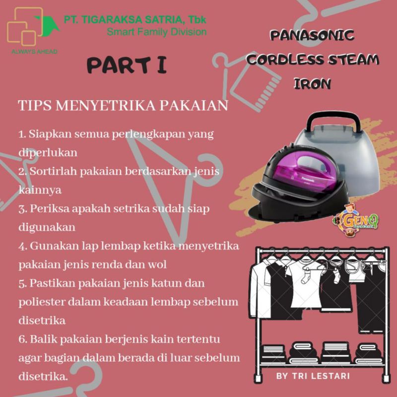cordless iron/setrika uap tanpa kabel