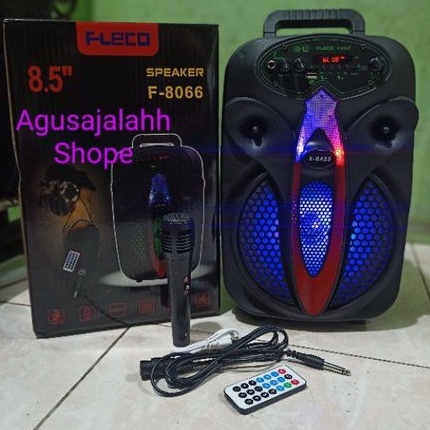    star  speaker bluetooth bt karaoke fleco f8066  radio fm  bonus mic  salon aktif karaoke  speaker