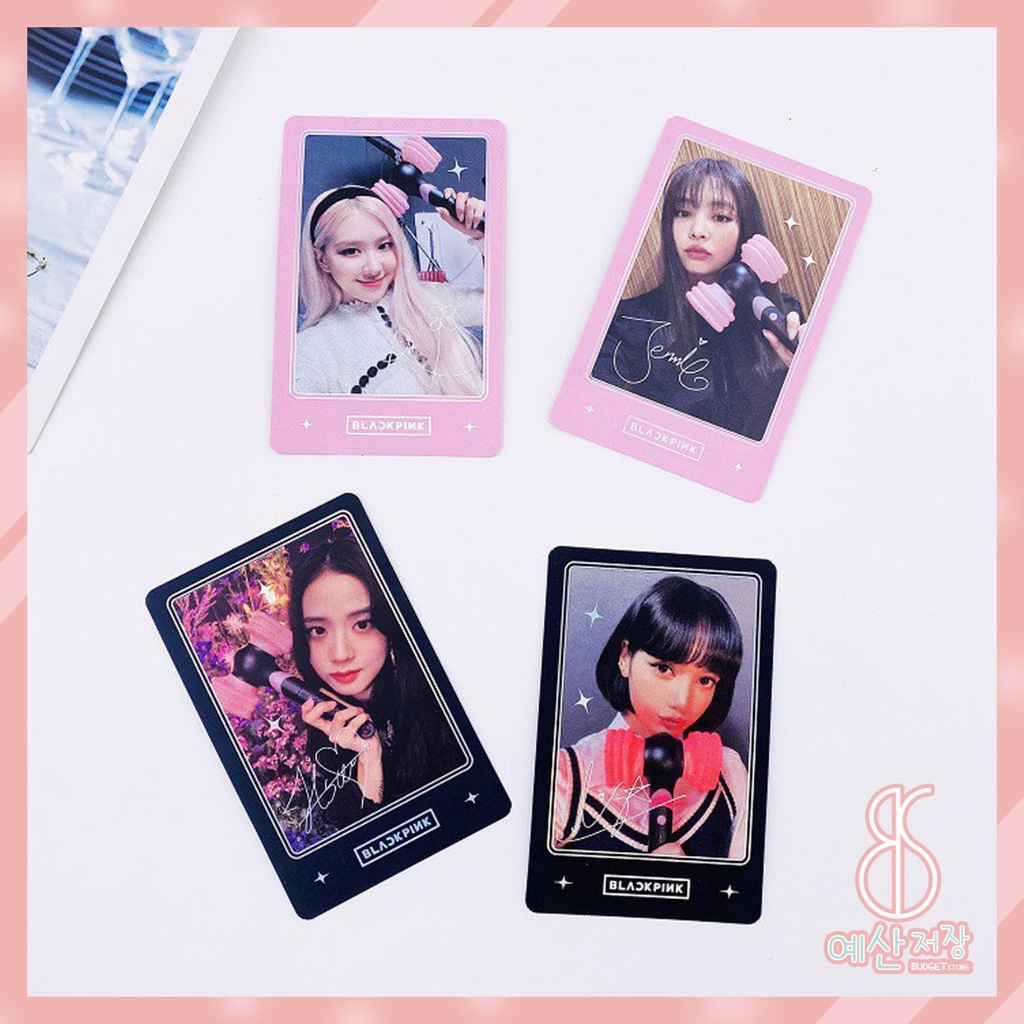 [BS] BISA COD 4pcs Photo Card Blackpink Light Stick Ver 2 Lomo Card Kartu Foto - KP725