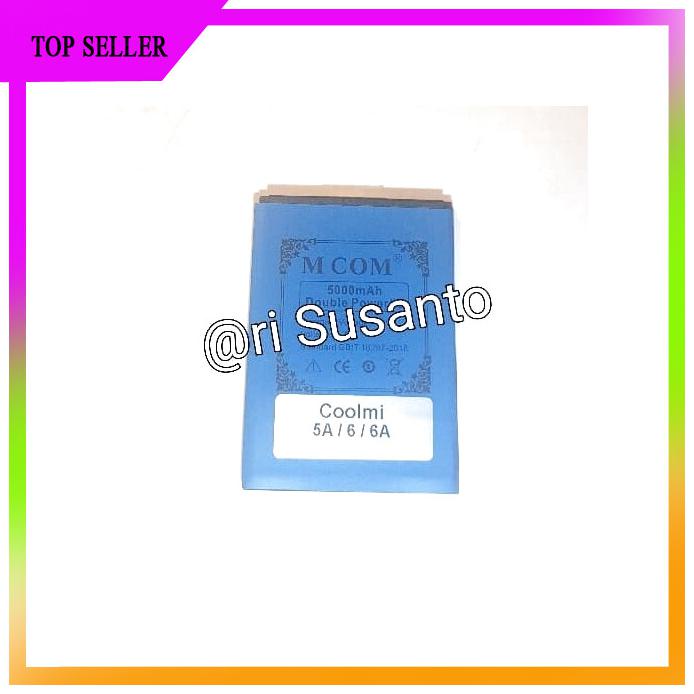 ACC HP BATERAI MCOM COOLMI 5A 6 6A DOUBLE POWER 5000MAH