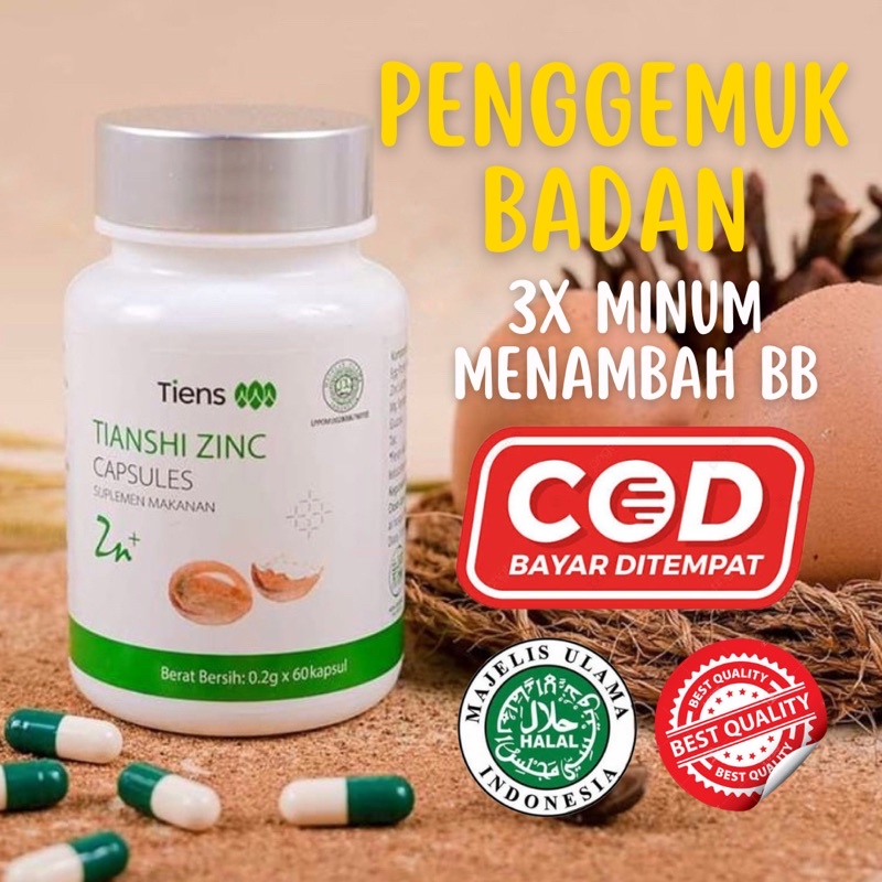 [BISA COD] Tianshi Zinc Capsules | Penggemuk Badan Terbaik di dunia | Zinc penggemuk badan | Obat pe