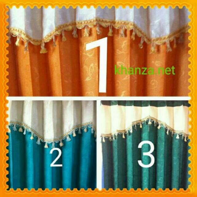 Gorden  untuk pintu atau jendela poni renda gorden cantolan kawat s