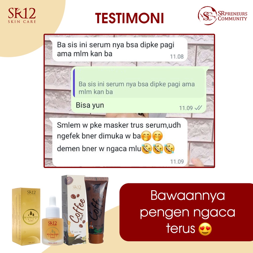 Revitalizing Serum SR12 Serum Wajah Atasi Bopeng Jerawat Flek Hitam Mata Panda Melembabkan Mencerahkan Muka Murah Original 100%