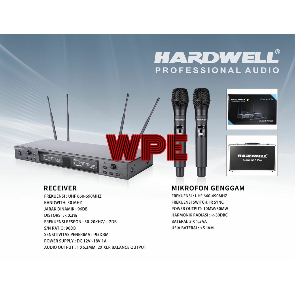 mic wireless hardwell concert 1 pro/concert 1pro original