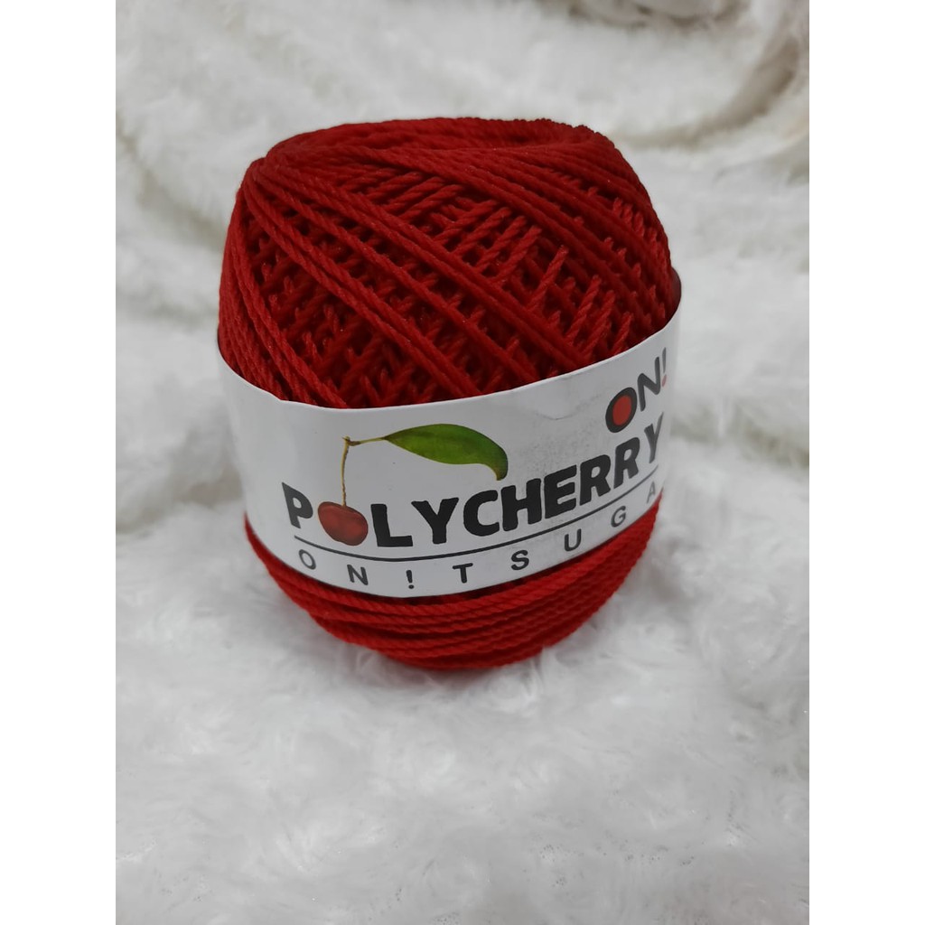 POLYCHERRY ONITSUGA WARNA MERAH - BENANG RAJUT POLYESTER