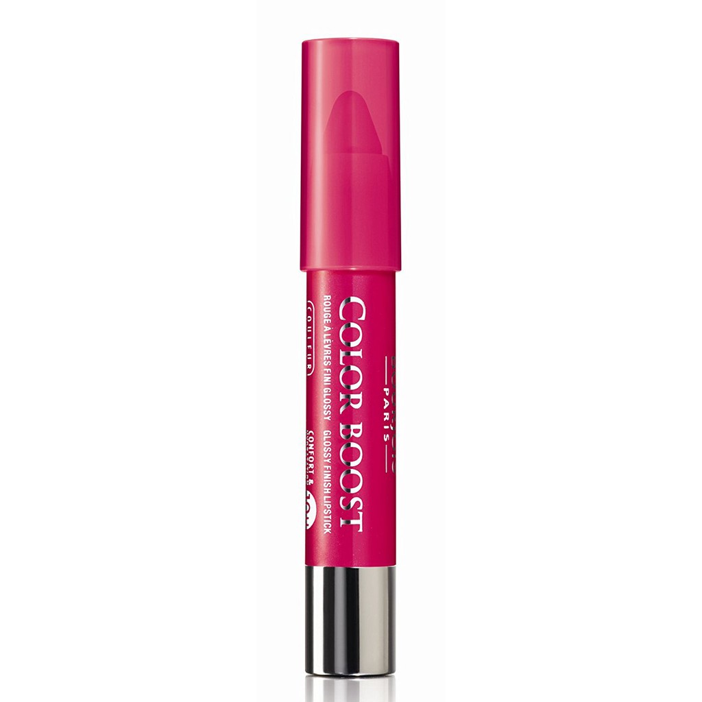 LIPSTIK BOURJOIS COLOR BOOST GLOSSY LIPSTICK 10H 02 FUCHSIA LIB KOSMETIK BIBIR MAKE UP LIP ORIGINAL