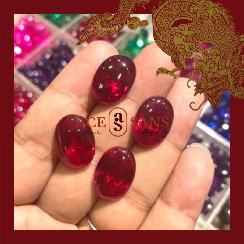 King Ruby Merah Siam Ros Kating Bawah 13 x 18 mm Bangkok I Batu Alam I Batu Akik I Hobi I Koleksi