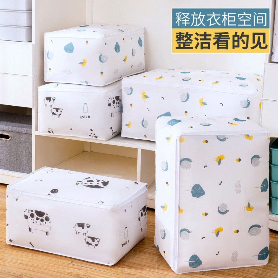 Tempat Bed Cover Tempat Pakaian Storage Bag Kantong Penyimpanan Bed Cover Selimut Baju Serbaguna Waterproof Type Lebar