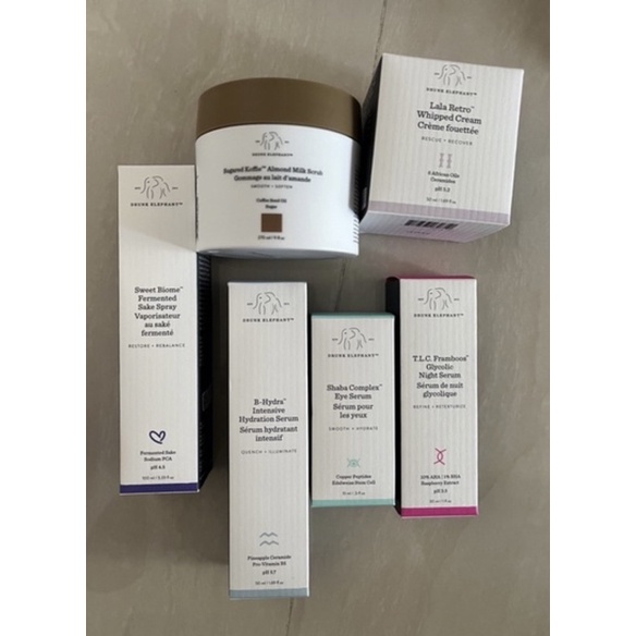 Drunk Elephant B Hydra / Drunk Elephant TLC Framboos / Drunk Elephant Shaba Eye Cream