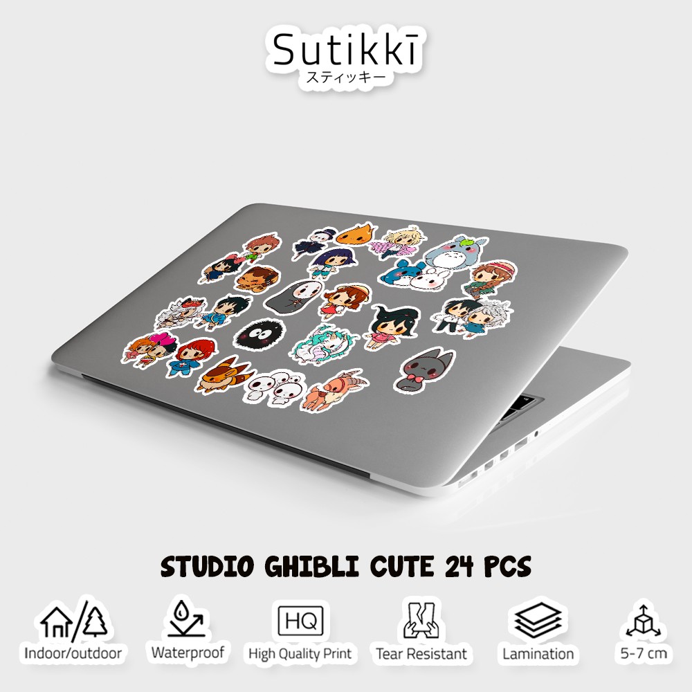 Sutikki | Sticker Pack Studio Ghibli Mini Cute Kawai Spirited Away Stiker Vinyl Laptop Koper Sepeda