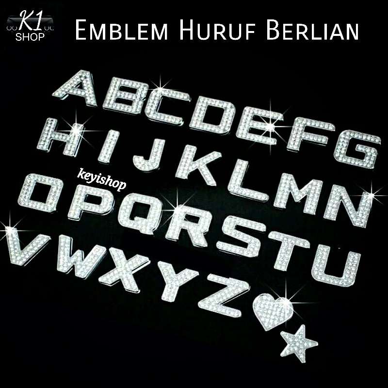 Emblem Huruf Mobil Berlian