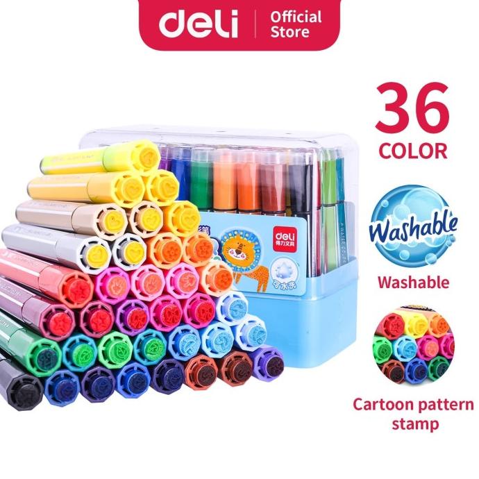 

Deli 70655 felt pen with stamp 36 colors