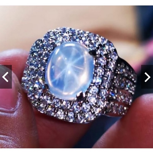 Batu permata white star shafire srilanka