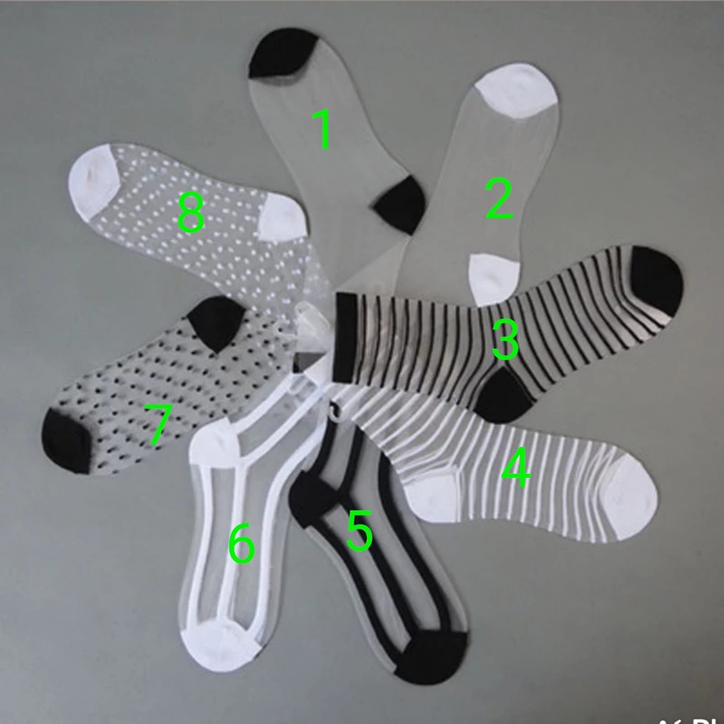 Kaos Kaki Transparan Garis Dewasa Kaos Kaki Model Korea Korean Sock