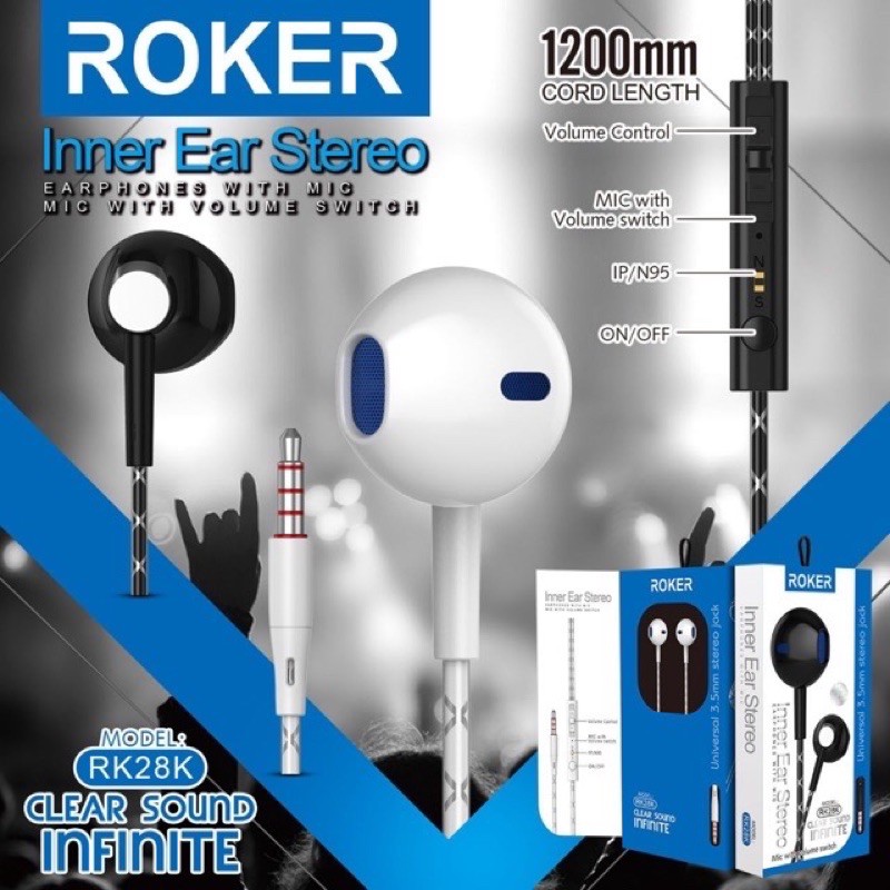 Handsfree ROKER RK28K / Headset Roker INFINITE / Headset Extra Bass