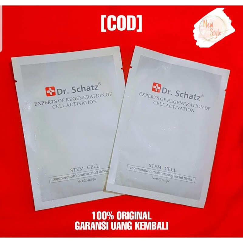 [COD] DR SCHATZ STEM CELL MASK ADA STIKER SILVER 100% ORIGINAL (BELI 2 BOX FREE 1 PC MASK DR SCHATZ)