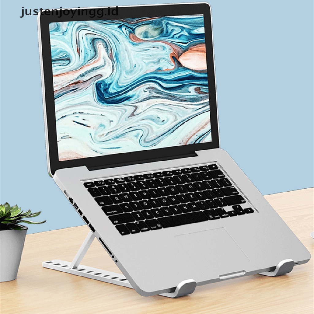 // justenjoyingg.id // Laptop Stand MacBook Pro Notebook Stand Foldable Aluminium Alloy Tablet Stand ~