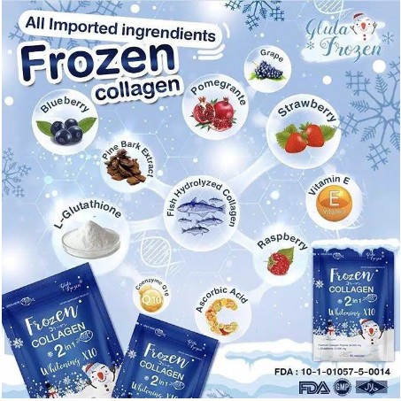 Pemudar Flek Hitam Penghilang Jerawat FROZEN COLLAGEN 2 IN 1 WHITENING asli original