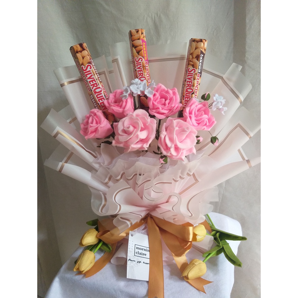 

Buket Bunga Mornng Claire - Pink Valentine Silverqueen Chunky Bar 95 gr