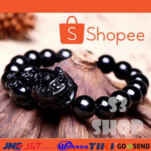 ANTIK UNIK!!! GELANG BLACK ONYX NAGA PIXIU