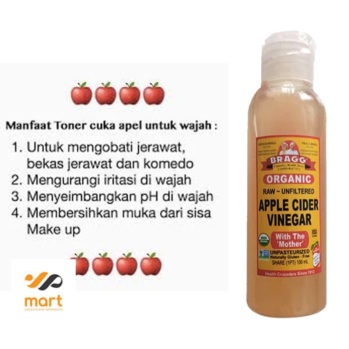 Toner Cuka Apel Share In Bottle Bragg Apple Toner Jerawat Bragg Herbal Indonesia