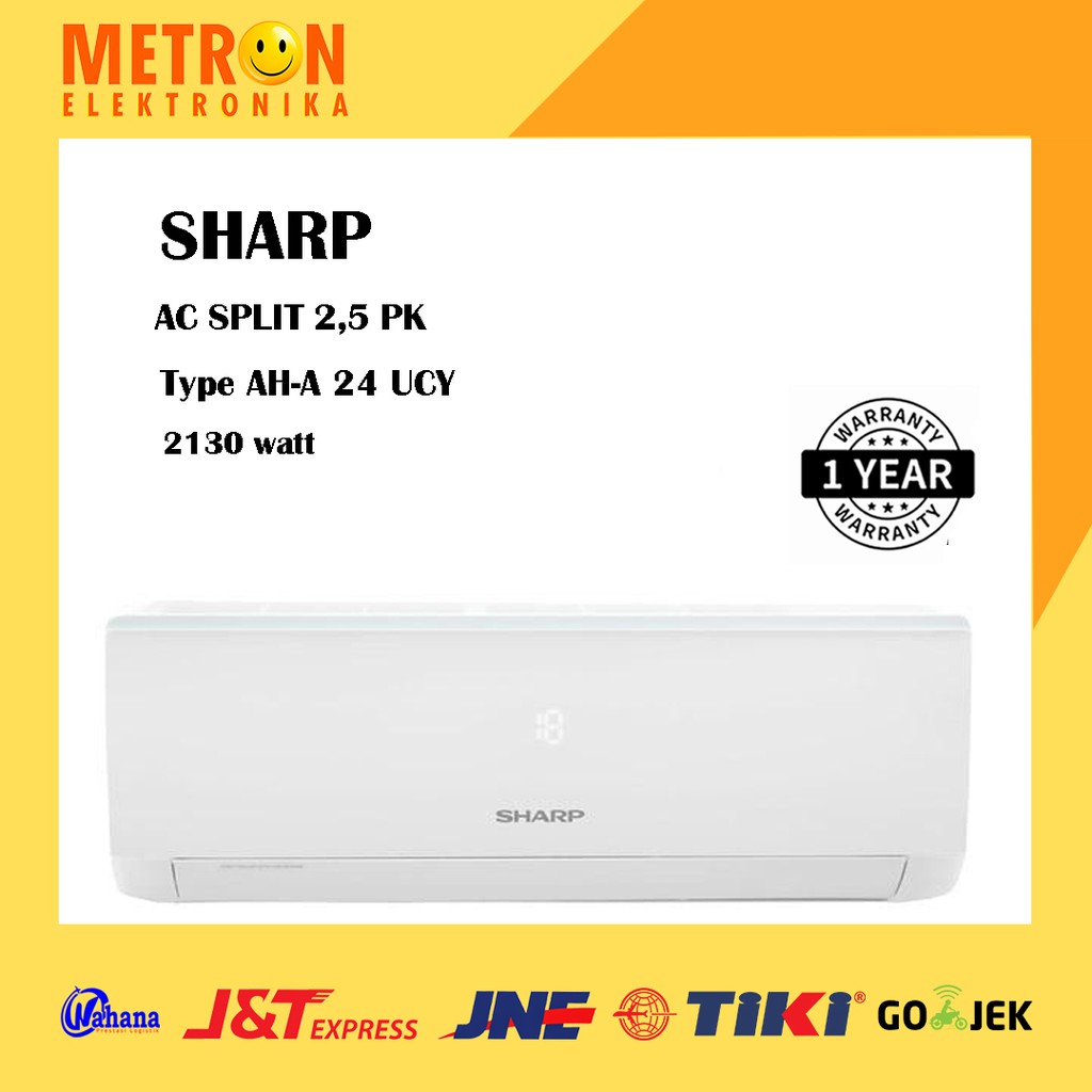 SHARP AH-A 24 UCY + R / AIR CONDITIONER AC 2.5 PK FREON R32 / AHA24UCY