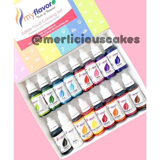

My Flavor 16 Pcs Gel Food Color Set Food Colour Pewarna Makanan
