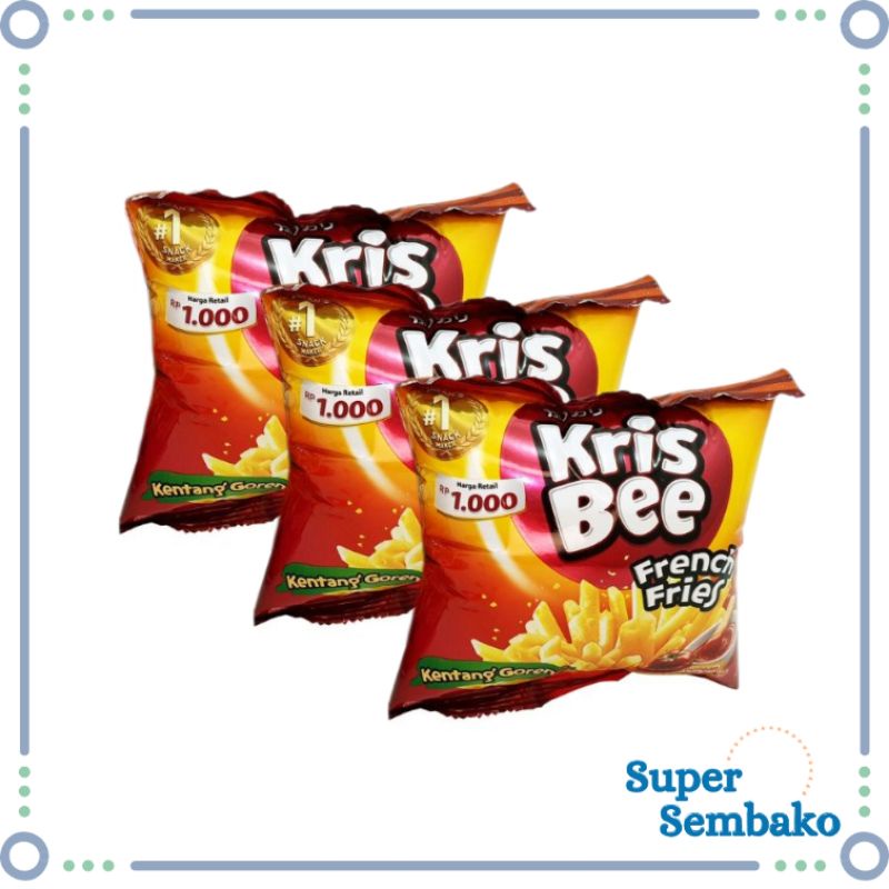 JAJANAN SNACK KRISBEE / KRIS BEE KENTANG GORENG FRENCH FRIES 11g RENCENG ISI 10 BUNGKUS MURAH