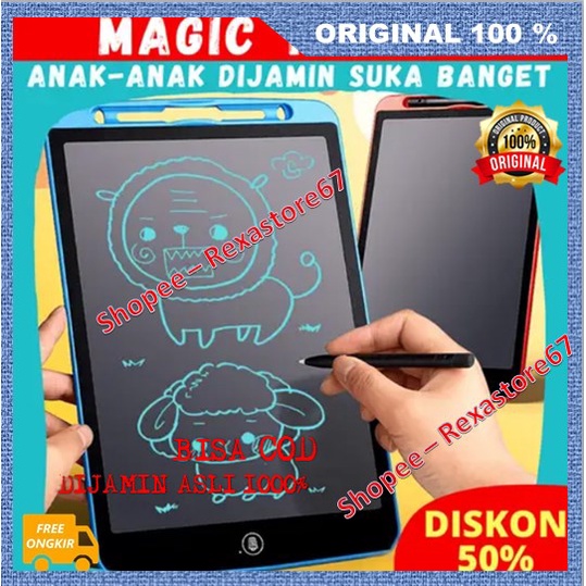 [BISA COD] Magic Tablet Mainan Edukasi Pembelajaran 100% ASLI