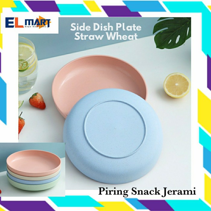 Piring Snack Side Dish Mangkok Kecil Jerami Round Plate 14cm PRG05