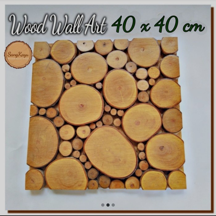 Wood Wall Art 40 x 40 Cm hiasan dinding kayu home decoration poster