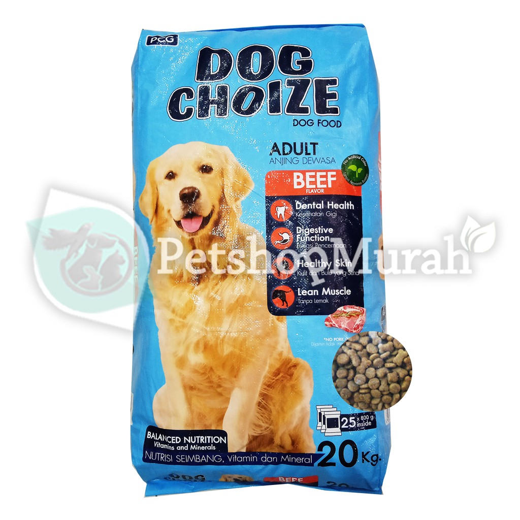 Makanan Anjing Dog Choize Beef 20 Kg Adult Choice 20kg Non Bolt