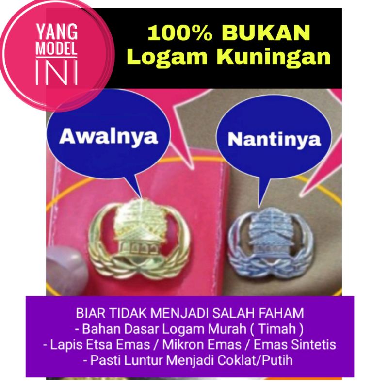 Pin Korpri Impor - Peniti - Kualitas Super - Premium - Tebal - Lapis Emas - Bukan Kuningan - Bisa Luntur Menjadi Warna Putih / Coklat