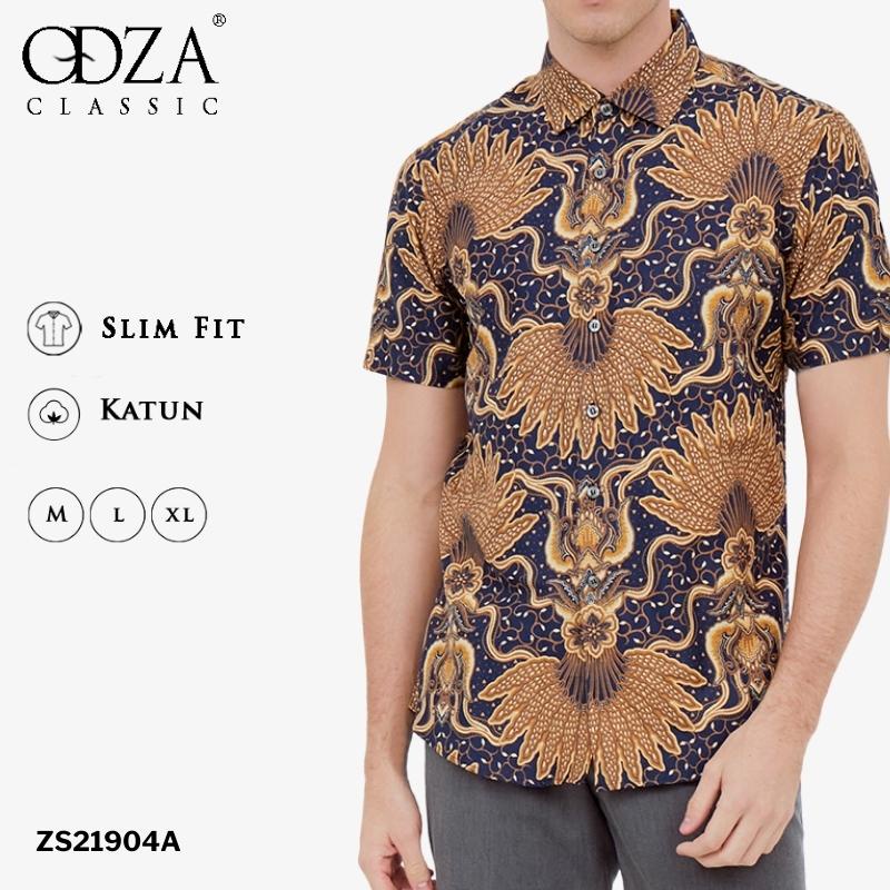 Kemeja Batik SLIMFIT Modern Pria Lengan Pendek Motif Korpri