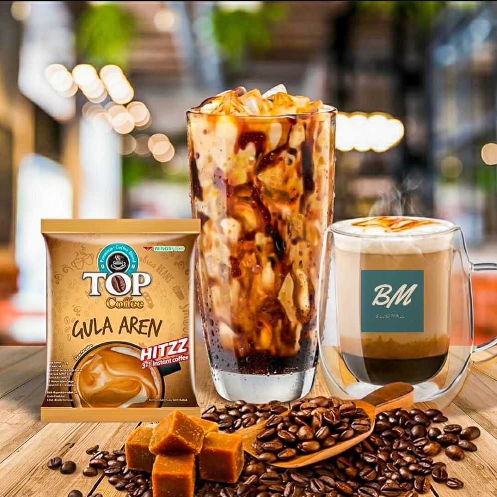 [1 RENCENG] Top Kopi GULA AREN, CAPPUCINO, BARISTA, WHITE &amp; Coffee Caffino Coffee Latte Kopi Susu Instant Sachet Kopi 3in1 Wings Food Top Kopi SUSU Gula Aren MURAH ORI