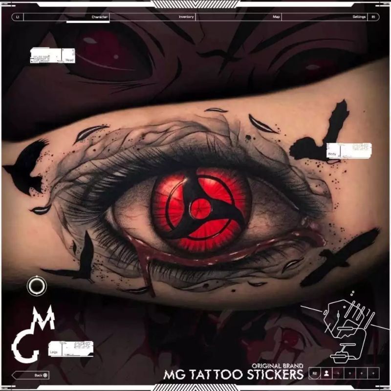 Tatto temporary Mata sharingan Model YR 404