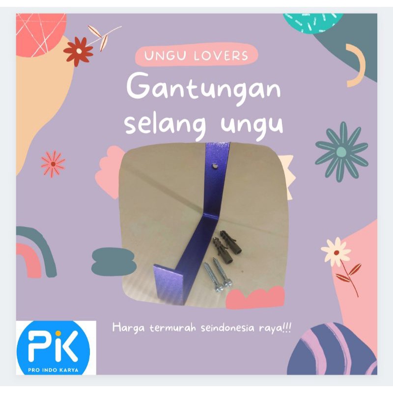 Gantungan selang air warna ungu