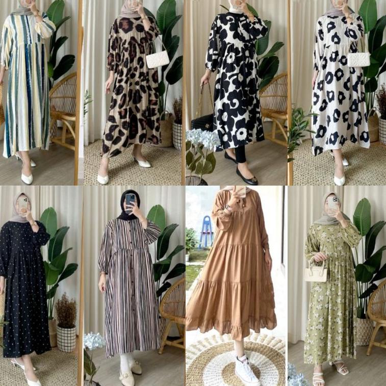 <O-UUT} <☛} MORITA MAXI DRESS / MIDI DRESS/ MIDI RAYON / ZANZEA SEMI MAXI / NUANSA SEMI MAXI / MEGAN