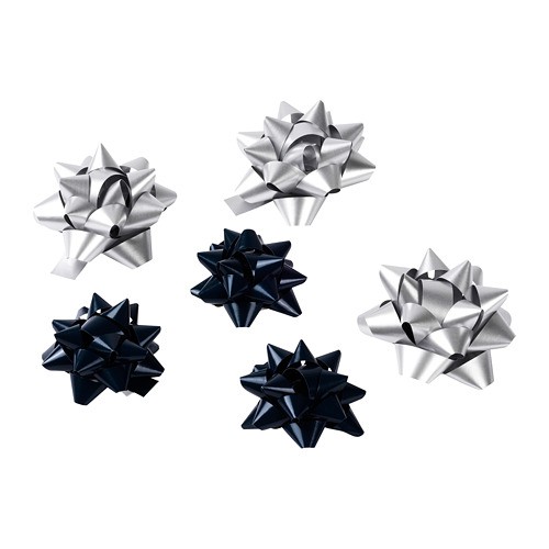 

Pita kertas dekorasi natal warna biru dan silver 6pcs diameter 8cm