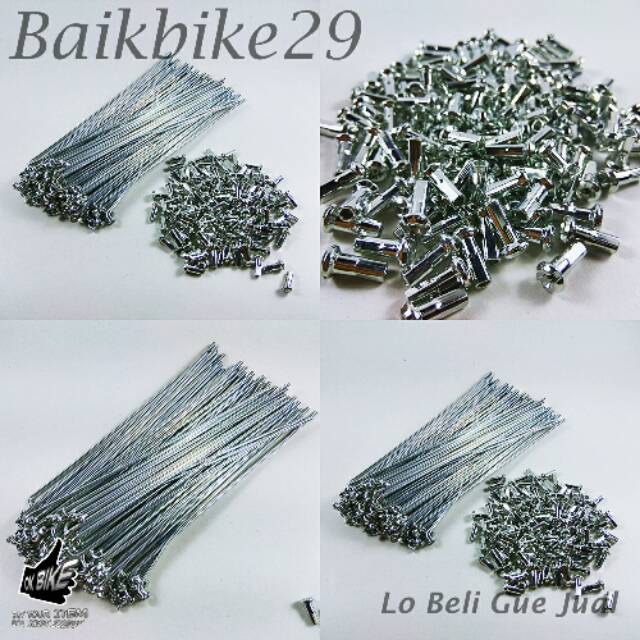 Jari Jari Sepeda Ukuran Velg 18 Silver 40pcs