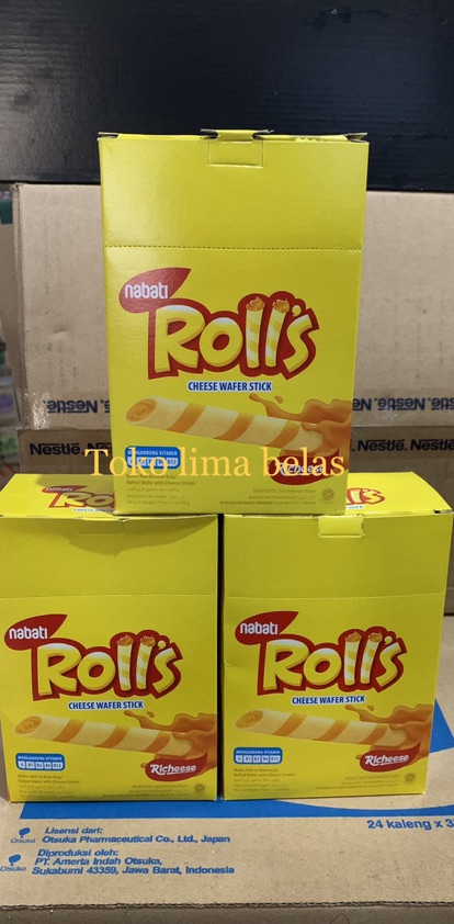 Nabati Rolls 6 Gram. 1 Box isi 20 pcs. Eceran 500.