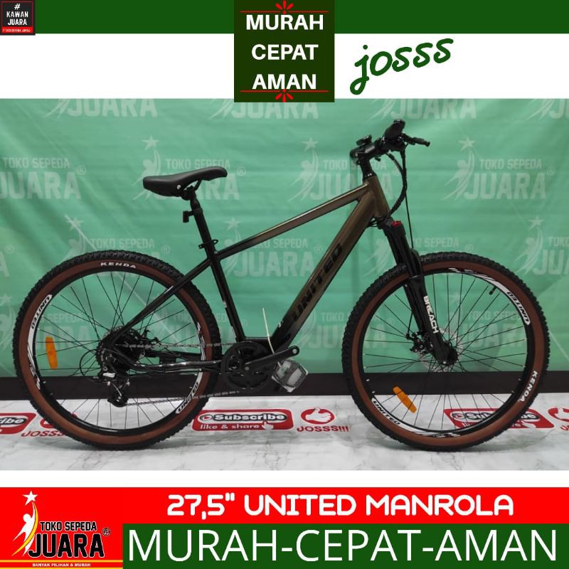 SEPEDA E-BIKE UNITED MANROLA  MTB 27,5 INCH