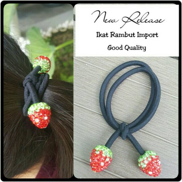 Ikat Rambut Wanita Import Strowberry