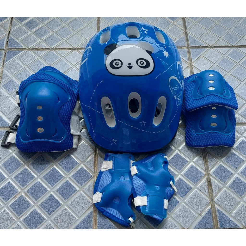 SET Helm Dan Decker Motif panda / Helm sport / Helm Pelindung anak