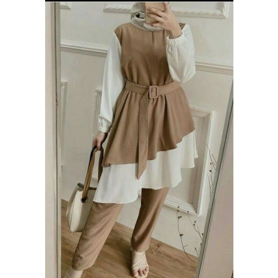 POLA PRODUKSI SETELAN 029 - Pola Setcel - Pola baju - Pola Instan