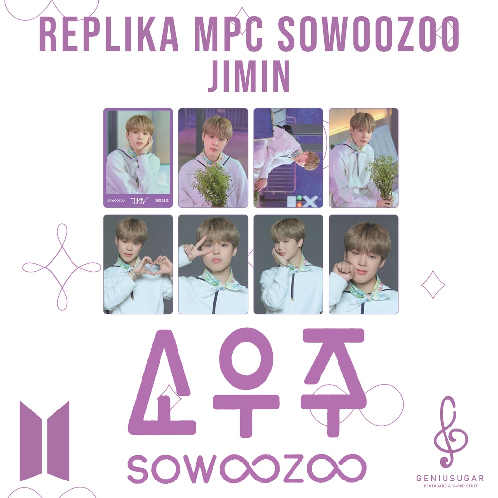 [REPLIKA BTS] PHOTOCARD MPC SOWOOZOO JIMIN UNYEL UNOFFICIAL